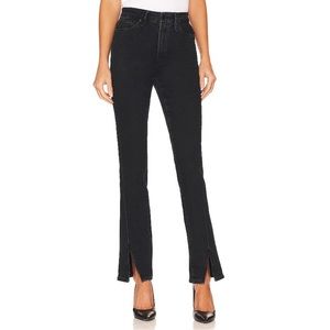 NWT Good American Good Boy Jeans with Split Hem in Black